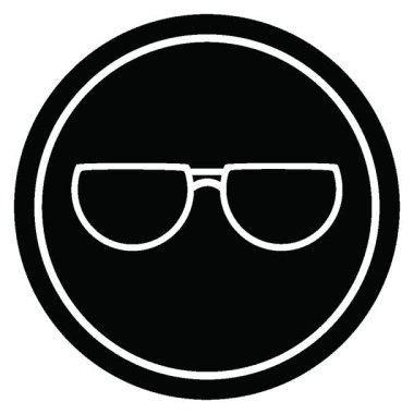 Basit bir döngü canlandırma gözlüğü grafik vektör çizimi dairesel sembolü