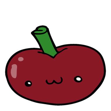 Basit bir çizgi film elması.