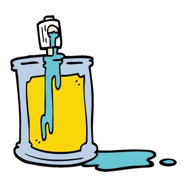 Basit bir döngü çizilmiş el çizgi film spreyi.