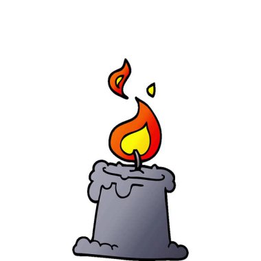 Basit bir çizgi film animasyonu. Karalama yanan mum.