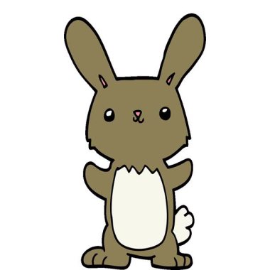 Basit bir döngülü sevimli çizgi film tavşanı