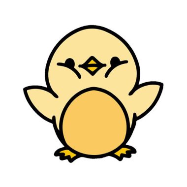 Basit bir döngülü çizgi film kuşu.