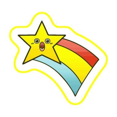 Kayan bir gökkuşağı yıldızının basit bir döngü çizimi.