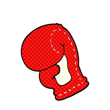 Basit bir çizgi film karalama boks eldiveni.