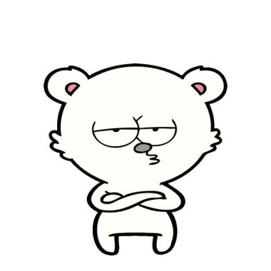 Basit bir döngülü kutup ayısı çizgi filmi.