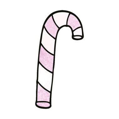 Basit bir çizgi film animasyonu. Karalama pembe baston şeker.