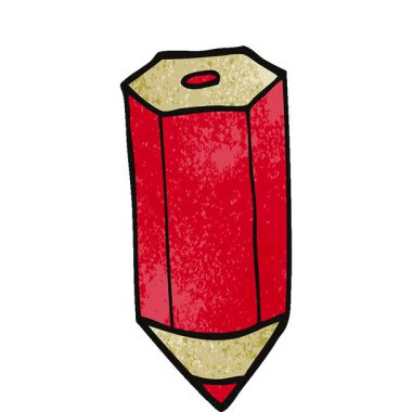 Basit bir çizgi film çizgi filmi karalaması renkli kalem.