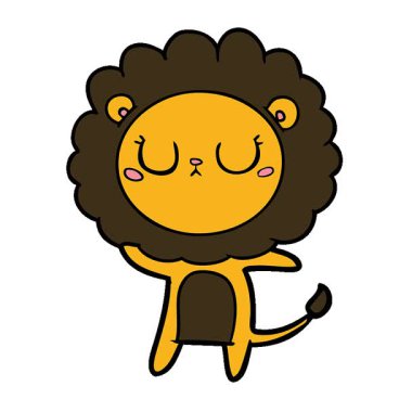 Basit bir çizgi film aslanı.