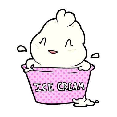 Basit bir döngü animasyon tatlı çizgi film dondurması.