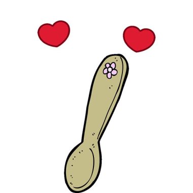 Basit bir çizgi film kaşığı.