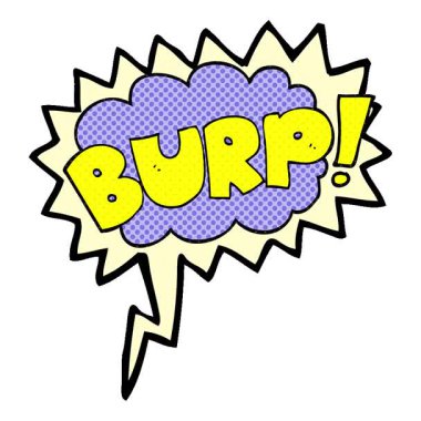 Basit bir döngü çizilmiş el yazısıyla çizilmiş çizgi roman konuşma balonu geğirme metni