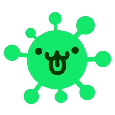 Basit bir döngü animasyonu basit, mutlu evcil hayvan virüsü.