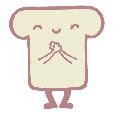 Basit bir döngü animasyon tatlı bir ekmek dilimi