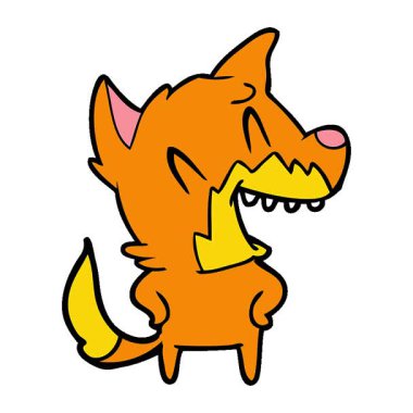 Basit bir döngülü komik tilki çizgi filmi.