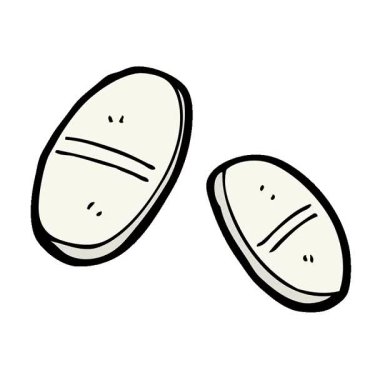 Basit bir çizgi film animasyon ağrı kesicisi.