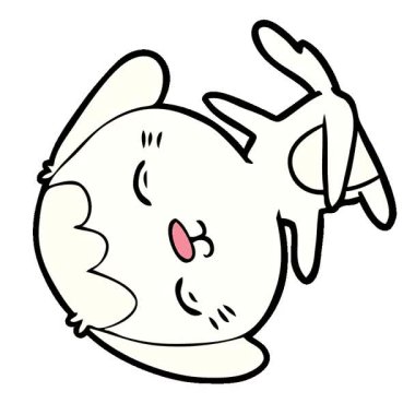 Basit bir döngülü mutlu çizgi film köpeği.