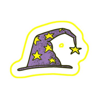 Basit bir döngü çizgi film sihirbazı şapkası.