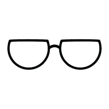 Basit bir döngü canlandırma gözlüğü grafik vektör resimleme simgesi