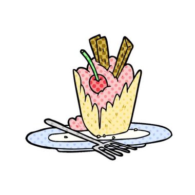 Basit bir çizgi film animasyonu lezzetli tatlı.