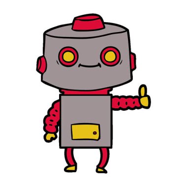 Basit bir çizgi film robotu.