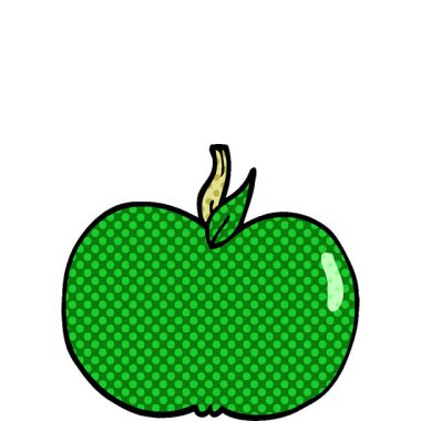 Basit bir çizgi film animasyonu. Sulu elma.