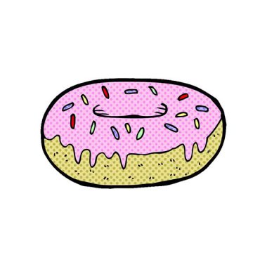 Basit bir çizgi film donutu.