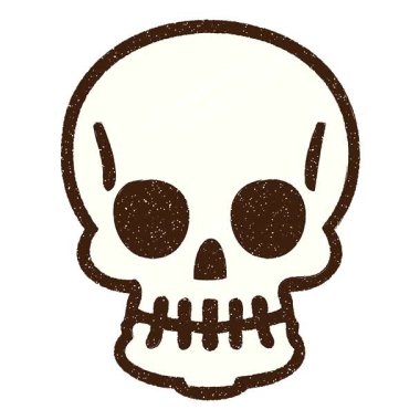 Basit bir döngülü hortlak cadılar bayramı kafatası