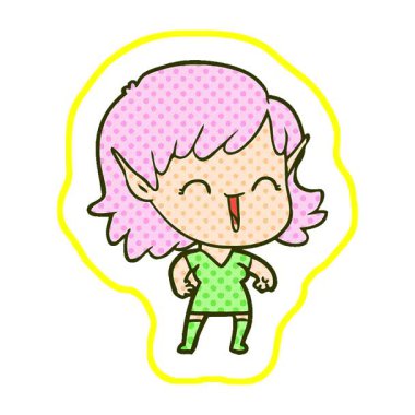 Basit bir çizgi film cini kız.