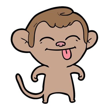 Basit bir döngülü komik çizgi film maymunu.