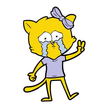 Basit bir çizgi film kedisi.