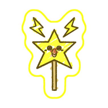 Basit bir döngü animasyon sihirli değnek çizimi