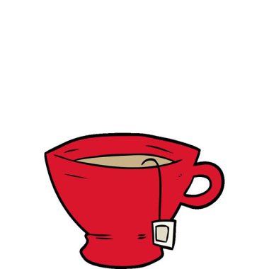 Basit bir çizgi film animasyonu çay.