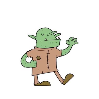 Basit bir çizgi film çizgi cini.