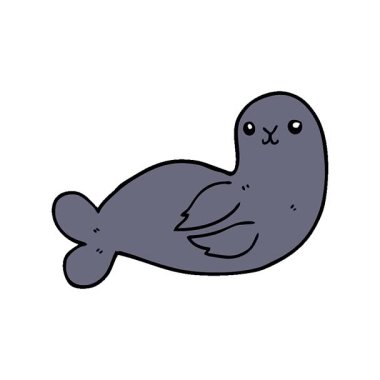 Basit bir çizgi film mührü.