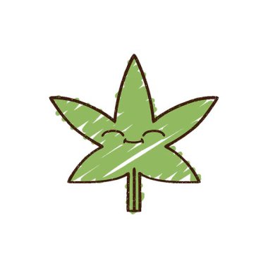 Basit bir döngü Canlandırılmış Yaprak Tebeşiri Çizimi