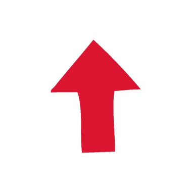 Sivri uçlu bir okun basit bir düz renk çizgi filmi