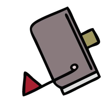 Basit bir posta kutusunun basit bir çizgi filmi.