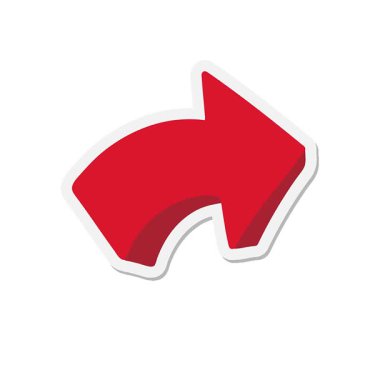 Basit bir döngü hareketli ok çizgi film çıkartması