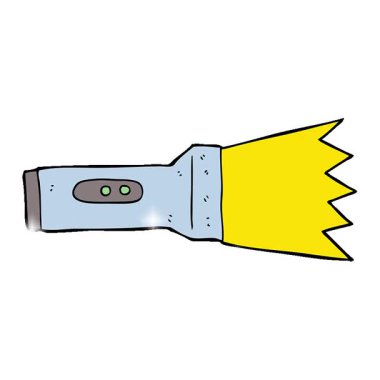 Basit bir çizgi film meşalesi.