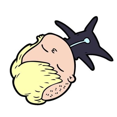 Basit bir çizgi film karakteri şaşı kız.