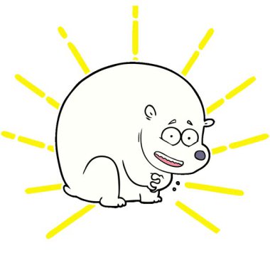 Basit bir döngülü kutup ayısı çizgi filmi.