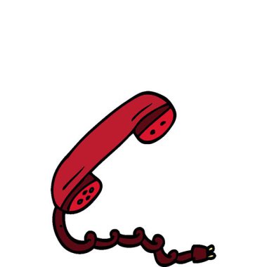 Basit bir çizgi film animasyon telefon ahizesi.