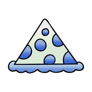 Basit bir döngü grafikli gölgeli pizza dilimi.