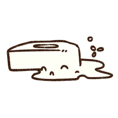 Basit bir köpüklü sabun tebeşiri çizimi