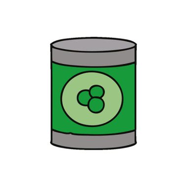 Basit bir döngü çizilmiş el çizimi bir kutu şeftali karalaması.