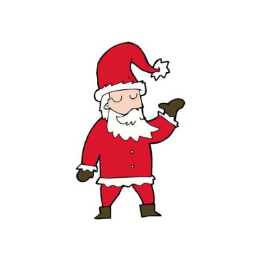 Basit bir çizgi film Noel Baba 'sı.