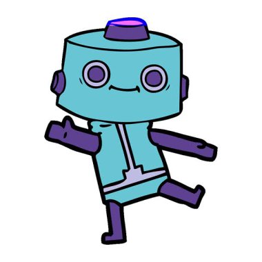 Basit bir çizgi film robotu.