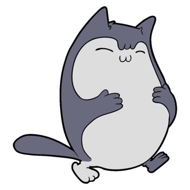 Basit bir çizgi film kedisi.