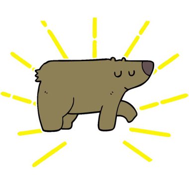 Basit bir çizgi film ayısı.