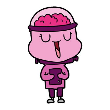 Basit bir döngülü mutlu çizgi film robotu.